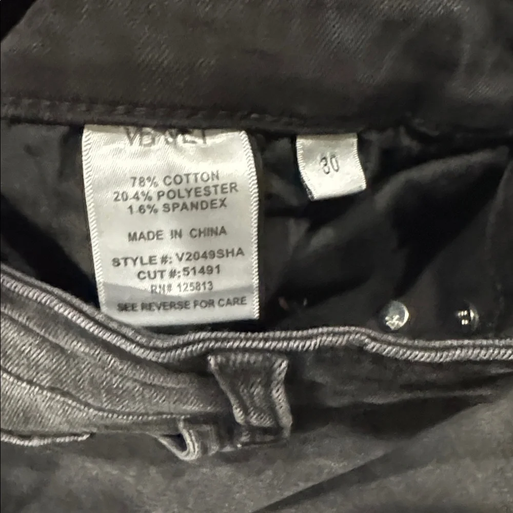 VERVET Washed Black Skinny Jeans